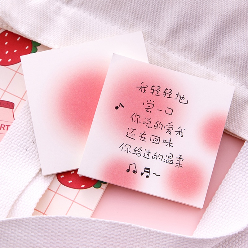 Set 50 Tờ Giấy Ghi Chú Mini Màu Hồng Gradient Dễ Thương Cho Học Sinh