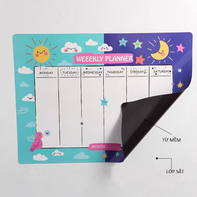 Bảng Nam Châm Ghi Chú Từ Mềm Dán Tủ Lạnh Nhiều Mẫu Sáng Tạo, Dễ Thương