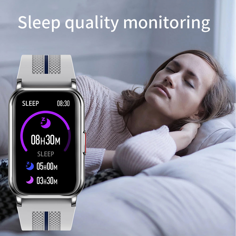 Lykry Smart Watch H76 Square Screen IP68 Waterproof Long Standby Heart Rate Blood Oxygen Monitoring Fitness Tracker 1.57 inch