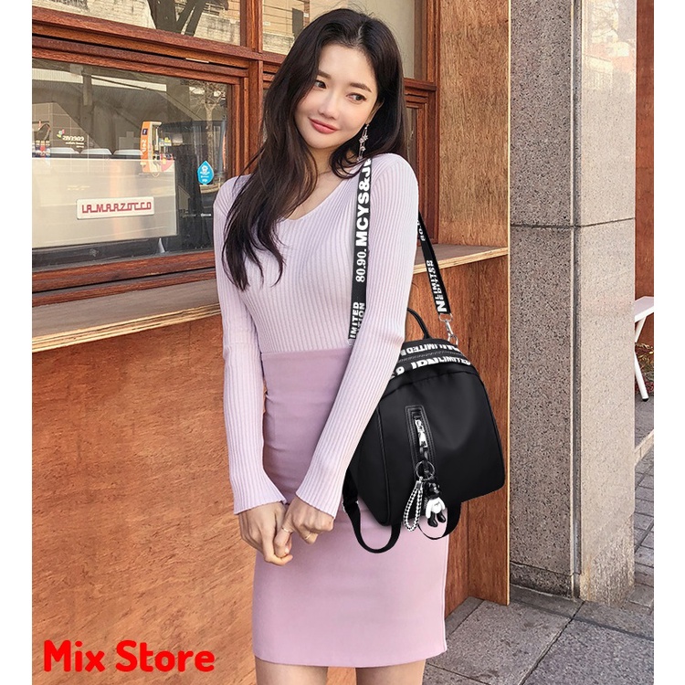 [Hàng Oder] Balo nữ mini vải Oxford thời trang phong cách Hàn Quốc đi học, đi chơi Mix Store giá rẻ