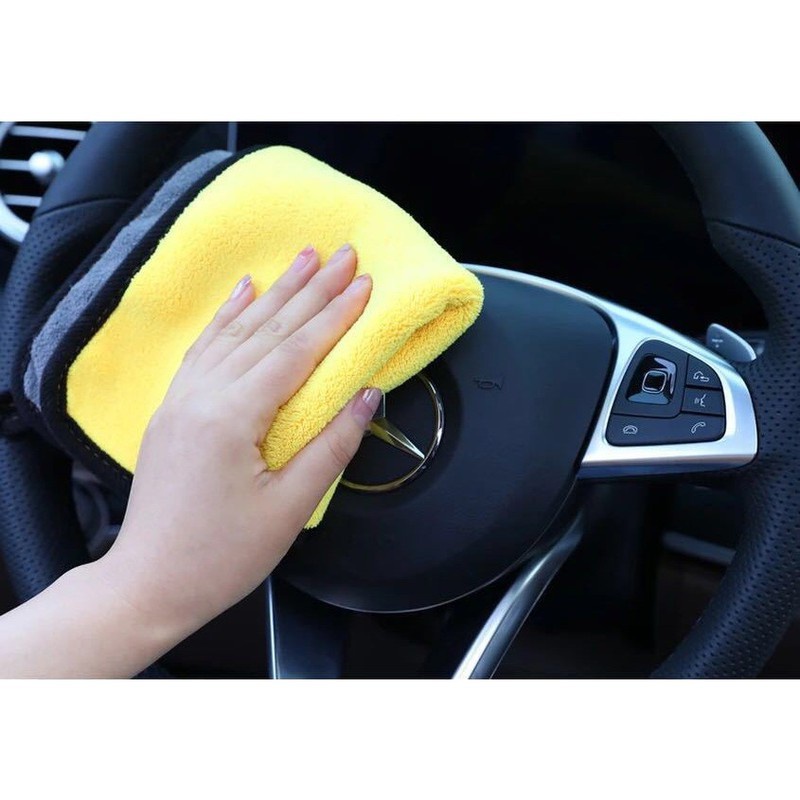 Khăn lau xe hơi đa năng cao cấp- Mềm mịn không làm trầy xước xe( Kích thước: 30*30) - AUTO6