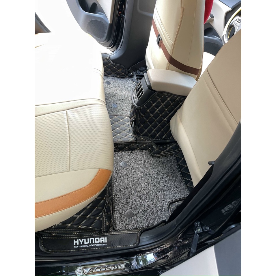 Thảm lót sàn ô tô 6D Hyundai Accent  thành cao, tràn viền bậc cửa