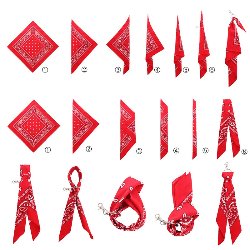 Khăn bandana tặng khuyên tròn cá tính BDN01 (theo lựa chọn) (54x54cm)