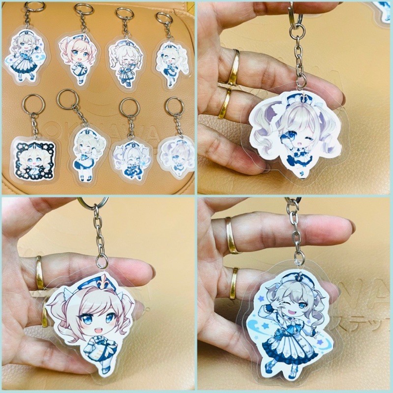 Combo 3-8 móc khoá barbara genshin impact / móc treo in hình anime game genshin impact