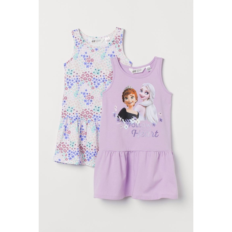 Set 2 váy hạ eo Elsa size 6-8y HM H&amp;M_hàng chính hãng authentic