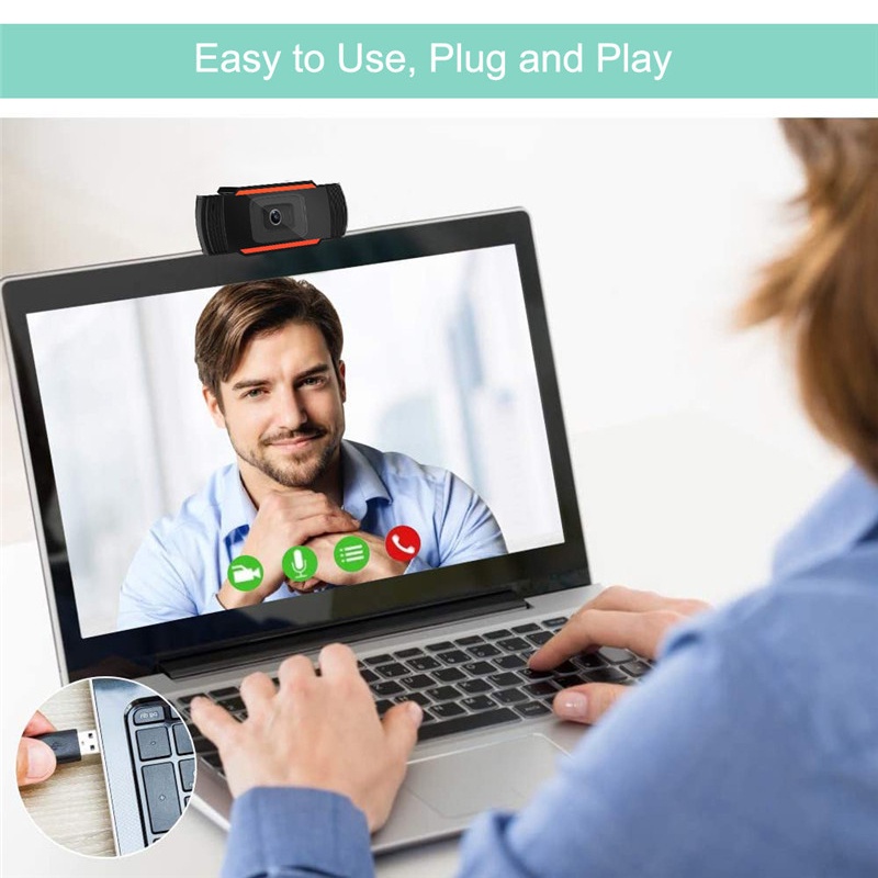 Webcam máy tính HD+ 720P / FULL HD 1080P siêu nét có mic thoại, phục vụ học online, livestream, cuộc họp online