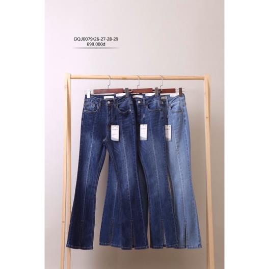 Bán sỉ quần jeans bò loe ống xẻ vnxk gqj0078