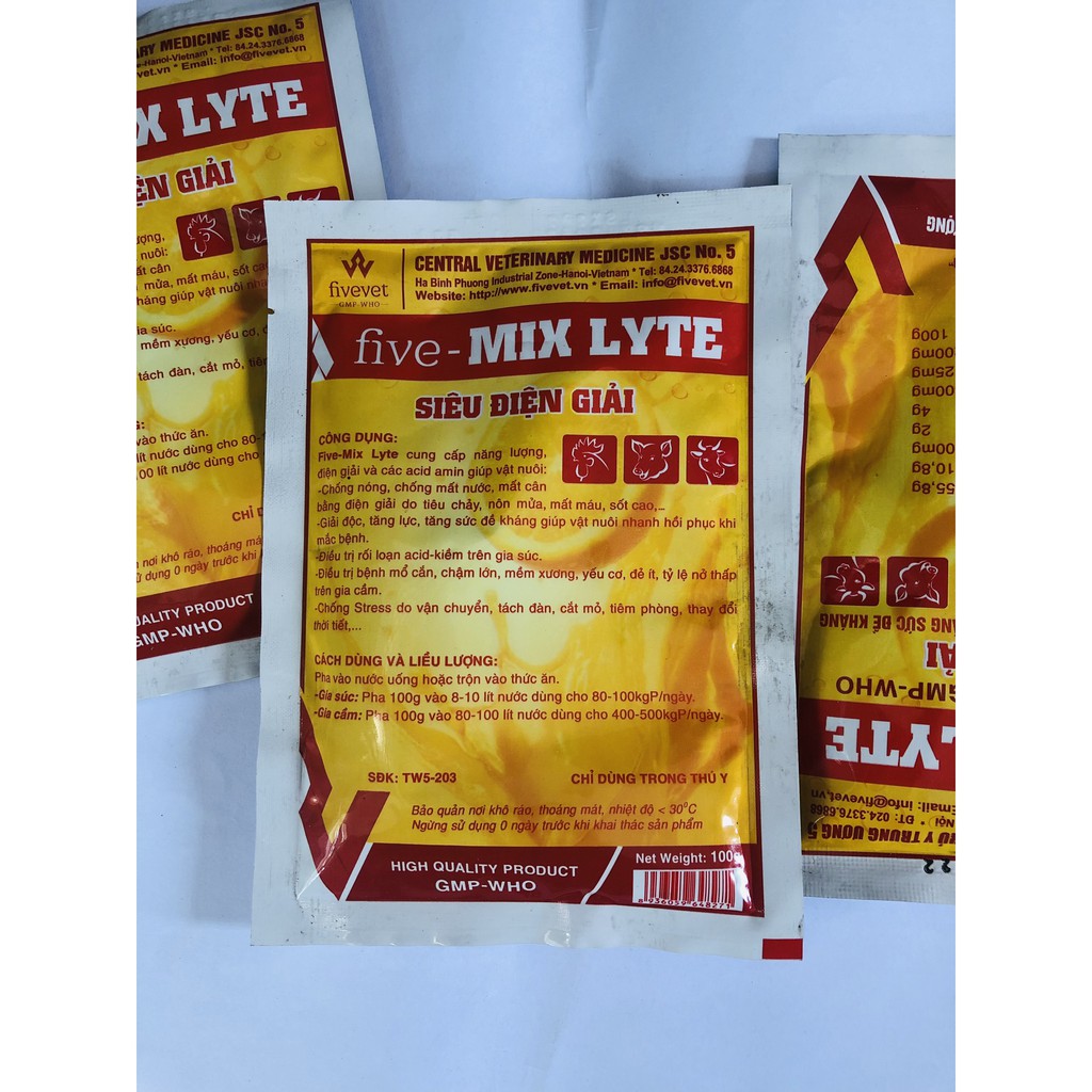 FIVE -MIX LYTE Siêu điện giải  - Thuốc TY& BVTV Minh Tuệ