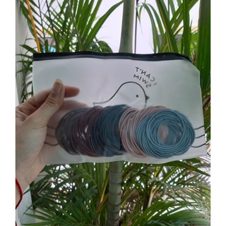 100 dây chun buộc tóc nhiều màu túi zip