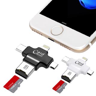 Đầu đọc thẻ nhớ SD iOS Micro B Type C OTG SD TF Card Reader cho Android iPhone 7 6s 8 Plus
