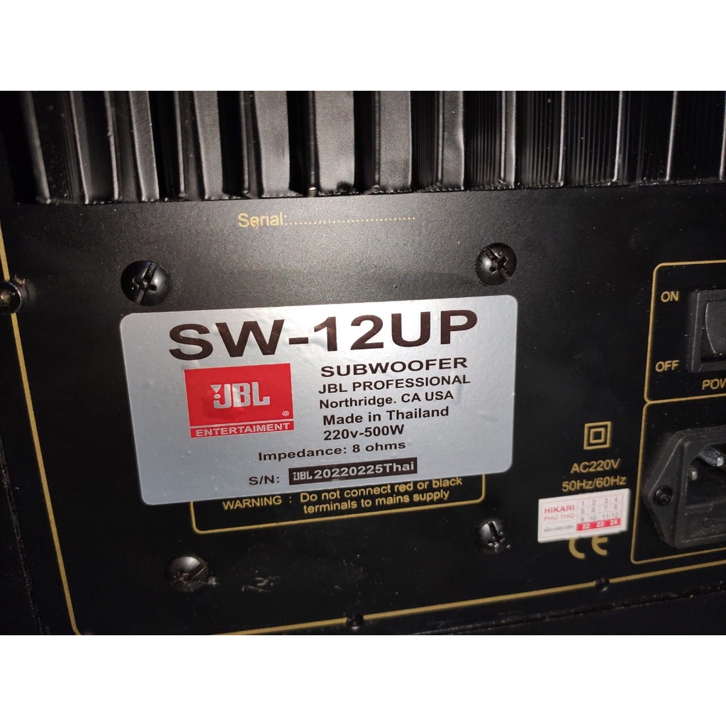 Loa sub điện, siêu trầm JBL SW12UP, xuất xứ Thái Lan, bass 30, 500W ,loại úp đất mạnh mẽ. uy lực