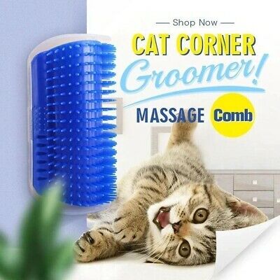 Bàn Chải Lông Mềm Mát Xa Cho Mèo Gắn Góc Tường