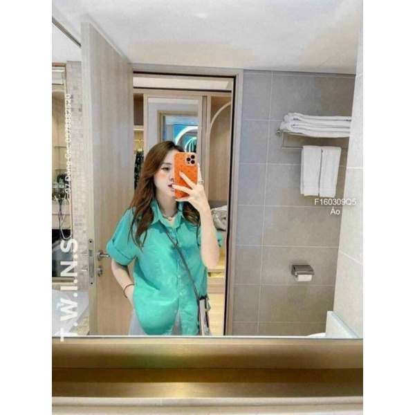 Áo rút lai tay dài phối jean in hình thỏ xinh 0910