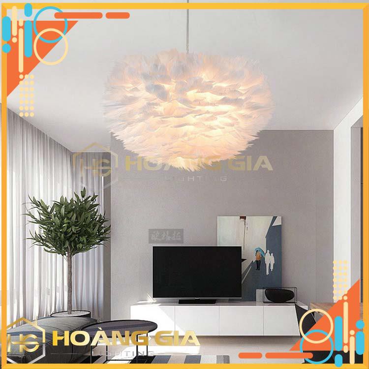 Đèn Decor 🍁 Đèn Thả Trần 🍁 Đèn Phòng Ngủ Lông Vũ Trang Trí Hiện Đại 🍁 Kèm Bóng LED Và Đế Ốp Trần