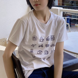 Áo Thun Icon Du Lịch - Trắng Đen