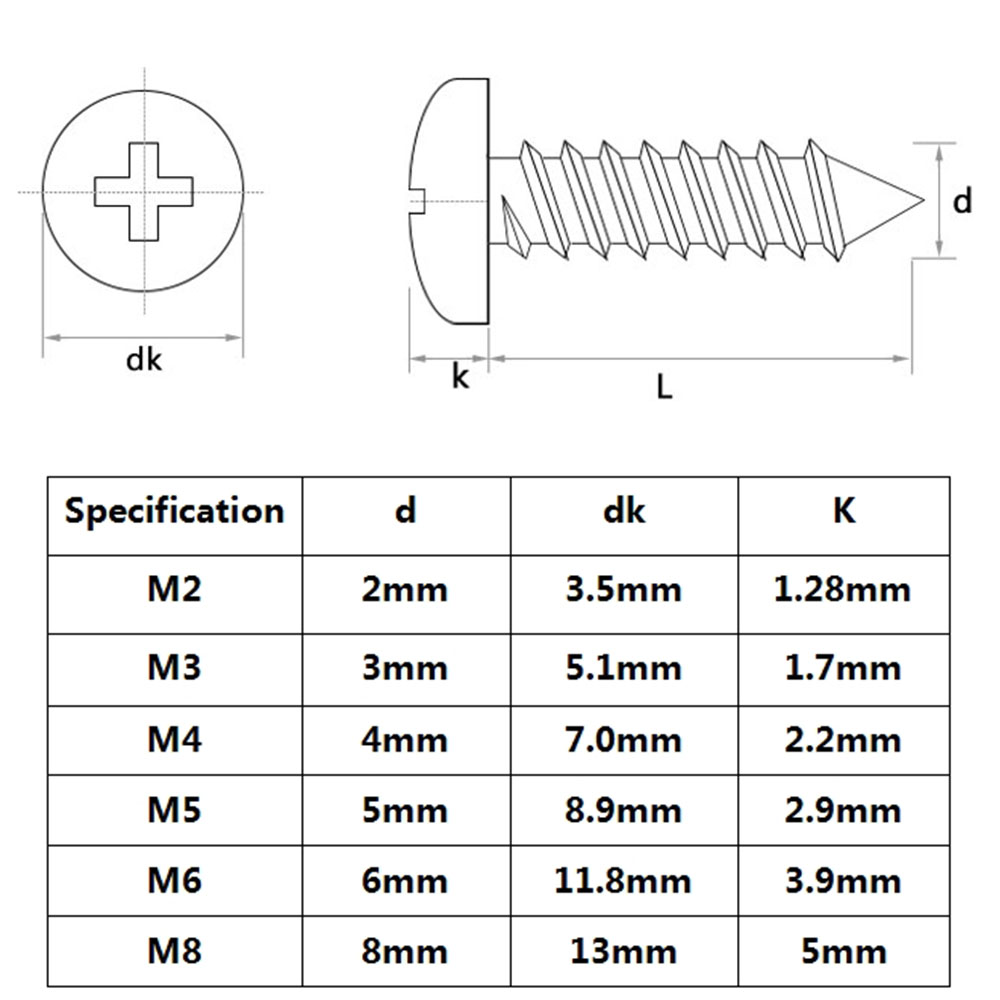 QINJUE New Chipboard Wood Screws A2 Countersunk Cross Head Self Taping Stainless Steel Pozi Fasteners Fully Threaded