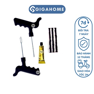 Bộ dụng cụ tự vá lốp xe gas, ô tô không ruột 3 miếng tiện lợi gigahome 3085 - ảnh sản phẩm 1