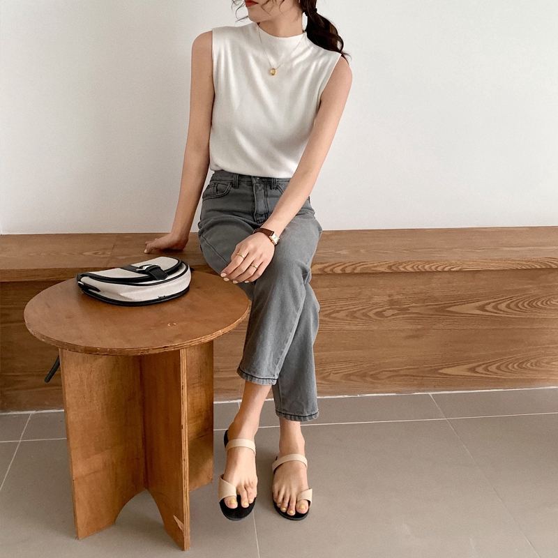 SUXI Áo Len Nữ Không Tay Thời Trang Hàn Quốc