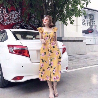 Váy hoa sang chảnh kèm video test chất