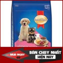 Thức Ăn Hạt Khô Vị Thịt Bò Và Sữa Cho Chó Con Puppy SmartHeart 400g