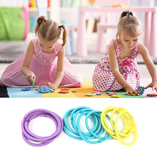 Set 50/100 Dây Cột Tóc Co Giãn Nhiều Màu Cho Bé Gái