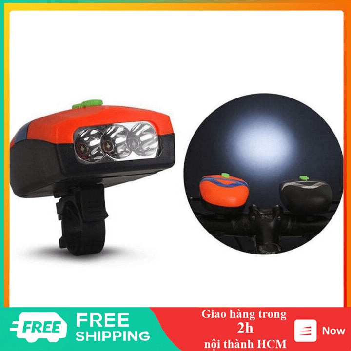 Đèn chiếu sáng 🤗 Freeship 🤗 Đèn led chiếu sáng dành cho xe đạp có 4 chế độ và âm thanh chuyên biệt - GD0829