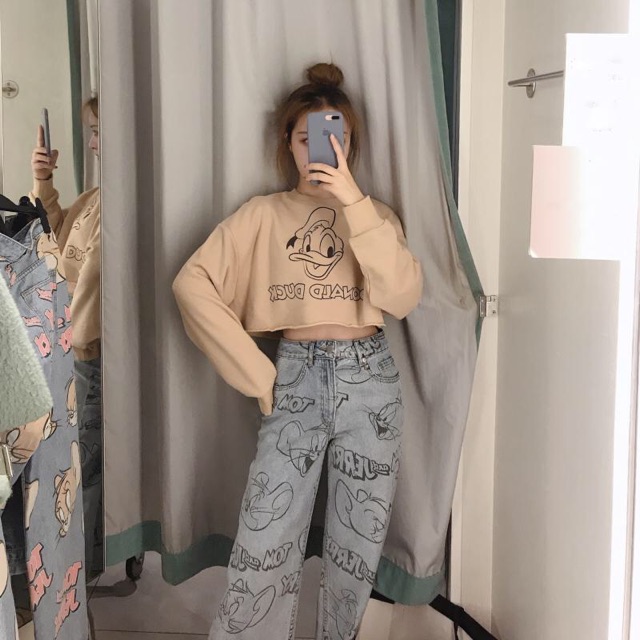 Quần bò hoạt hình QC