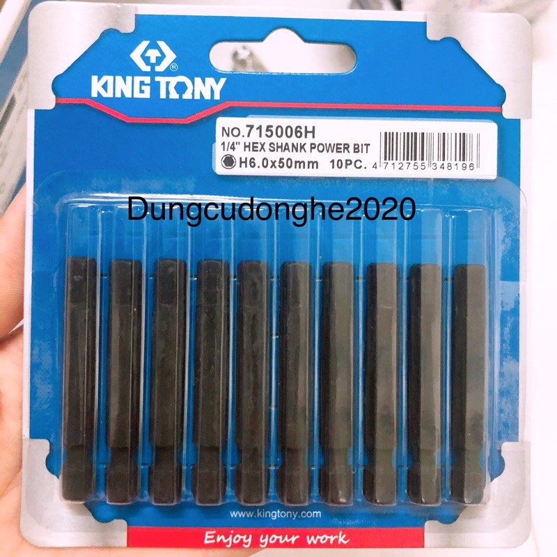 Mũi Xiết Vít Lục Giác Dài 50mm Đủ Size Kingtony (Lẻ)