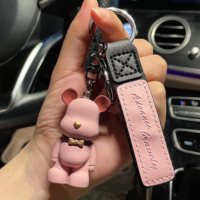 [ sỉ như lẻ ] Móc khóa  GẤU BEARBRICK  dễ thương dùng treo balo , móc khoá kèm dây phụ kiện  như hình