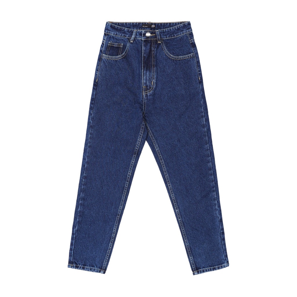 Quần Jeans Nữ Lưng Cao Dáng Momfit Classic Blue - Local brand Hashtagem ( Mã MFJ.3 )