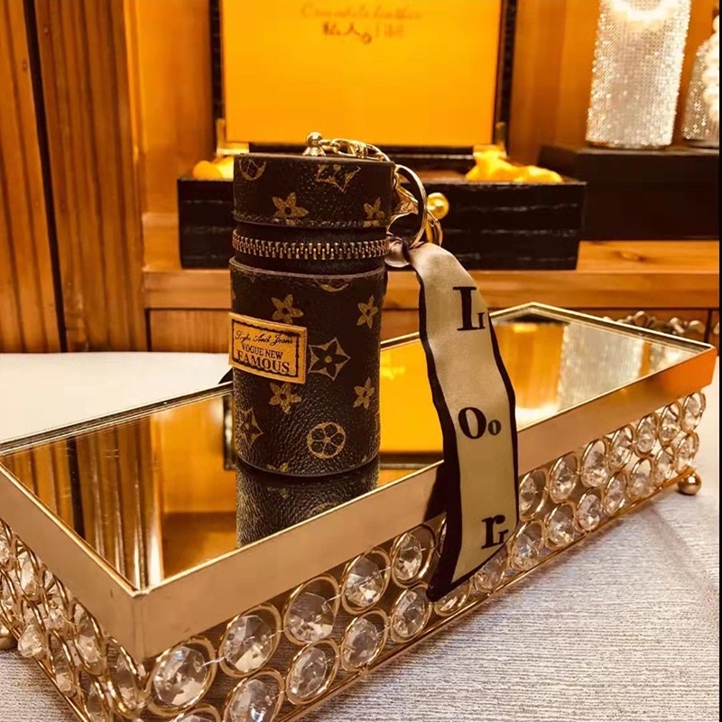 Túi Mini nữ  𝑭𝑹𝑬𝑬𝑺𝑯𝑰𝑷  Túi nhỏ đựng son môi kèm móc khóa phối khăn hoạ tiết LV Siêu HOT - SHIN STORE