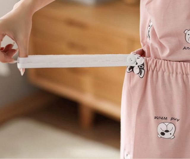 Đồ bộ bầu và sau sinh mùa hè, Bộ Pyjama sau sinh có thiết kế cho con bú chất đẹp