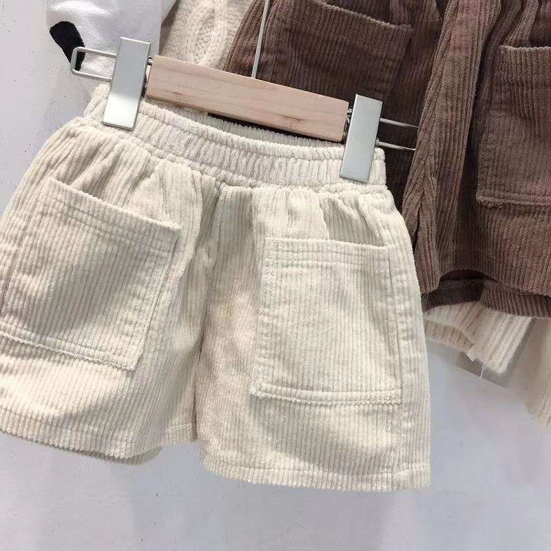 Quần short bằng vải nhung phong cách Hàn Quốc thời trang thu đông 2020 cho bé gái