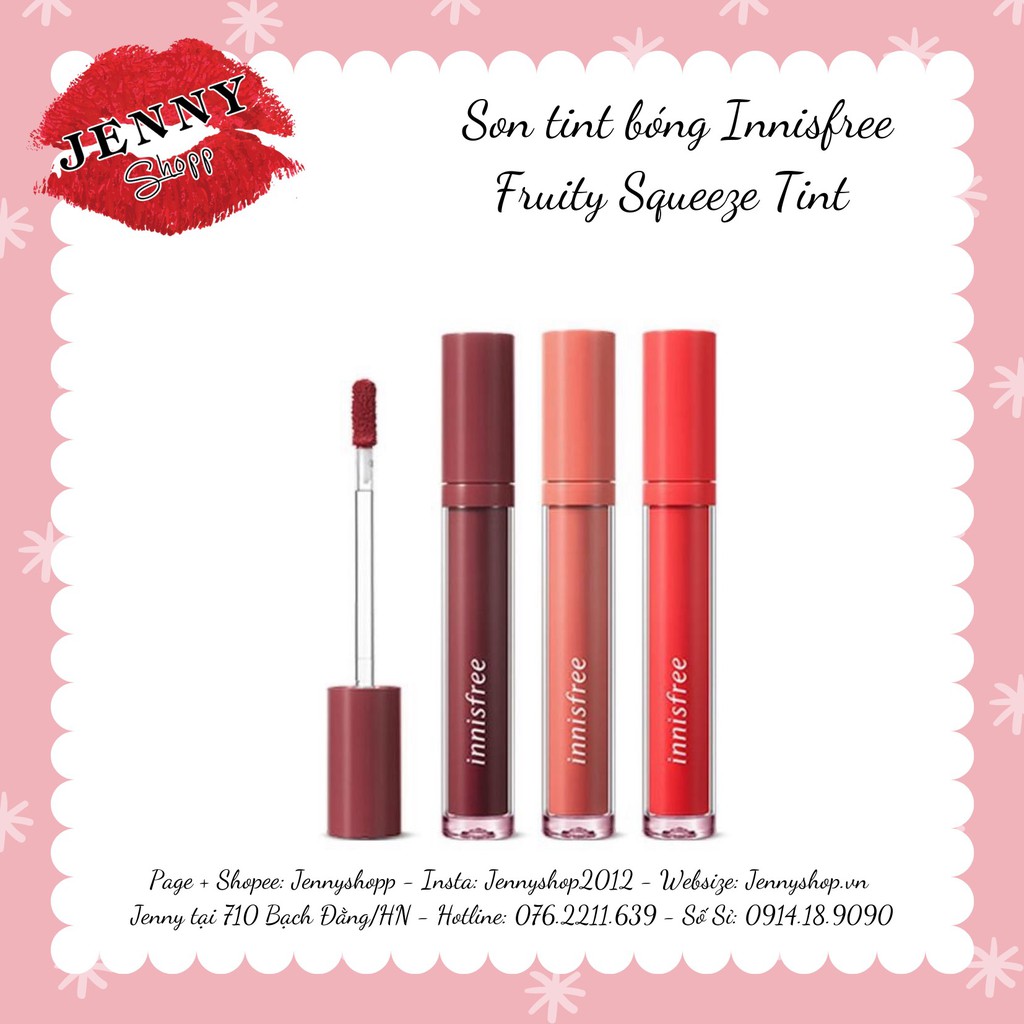 SON TINT BÓNG INNISFREE FRUITY SQUEEZE TINT