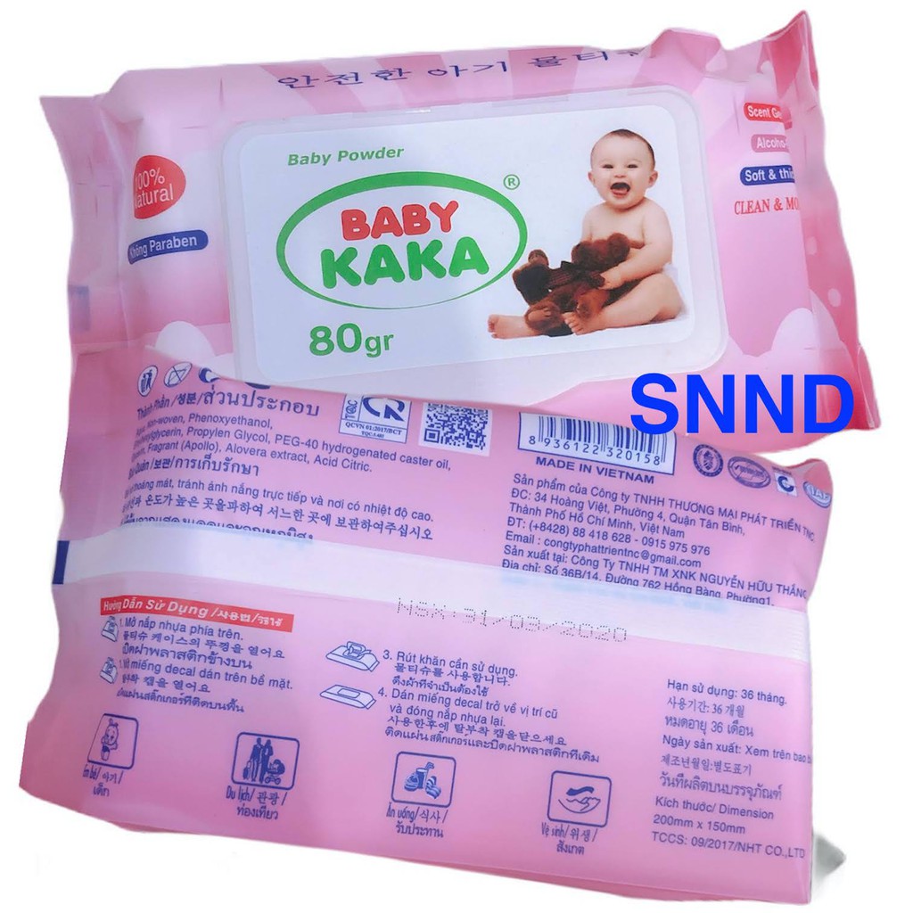 Khăn giấy ướt Baby 80 gram date 2023