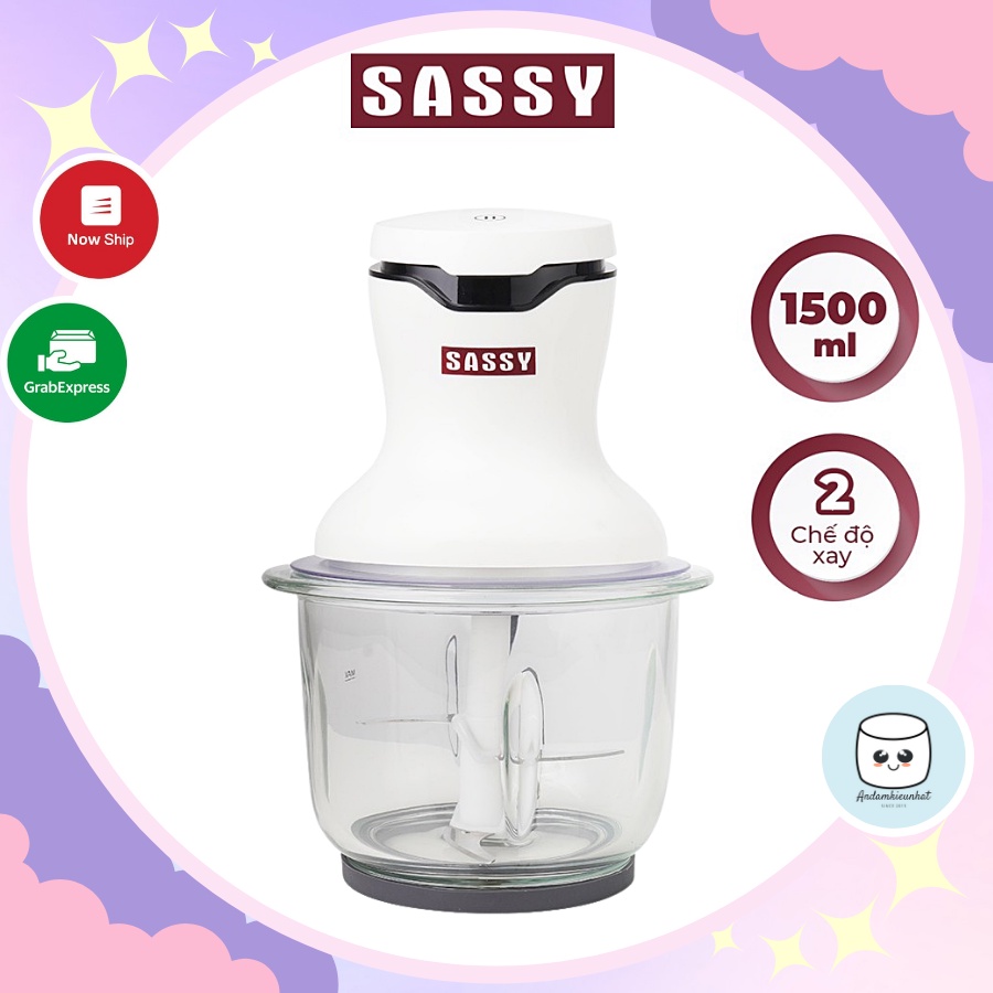 Máy xay thịt, máy xay đa năng 4 lưỡi dao Sassy HR-618