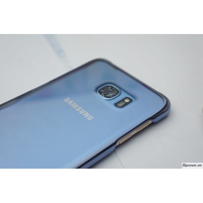 Ốp clear cover galaxy s7 chính hãng|Viền Màu xanh đen