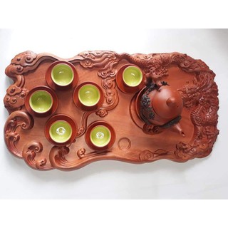 Khay trà gỗ Gõ nguyên khối cao cấp(Ảnh thật)