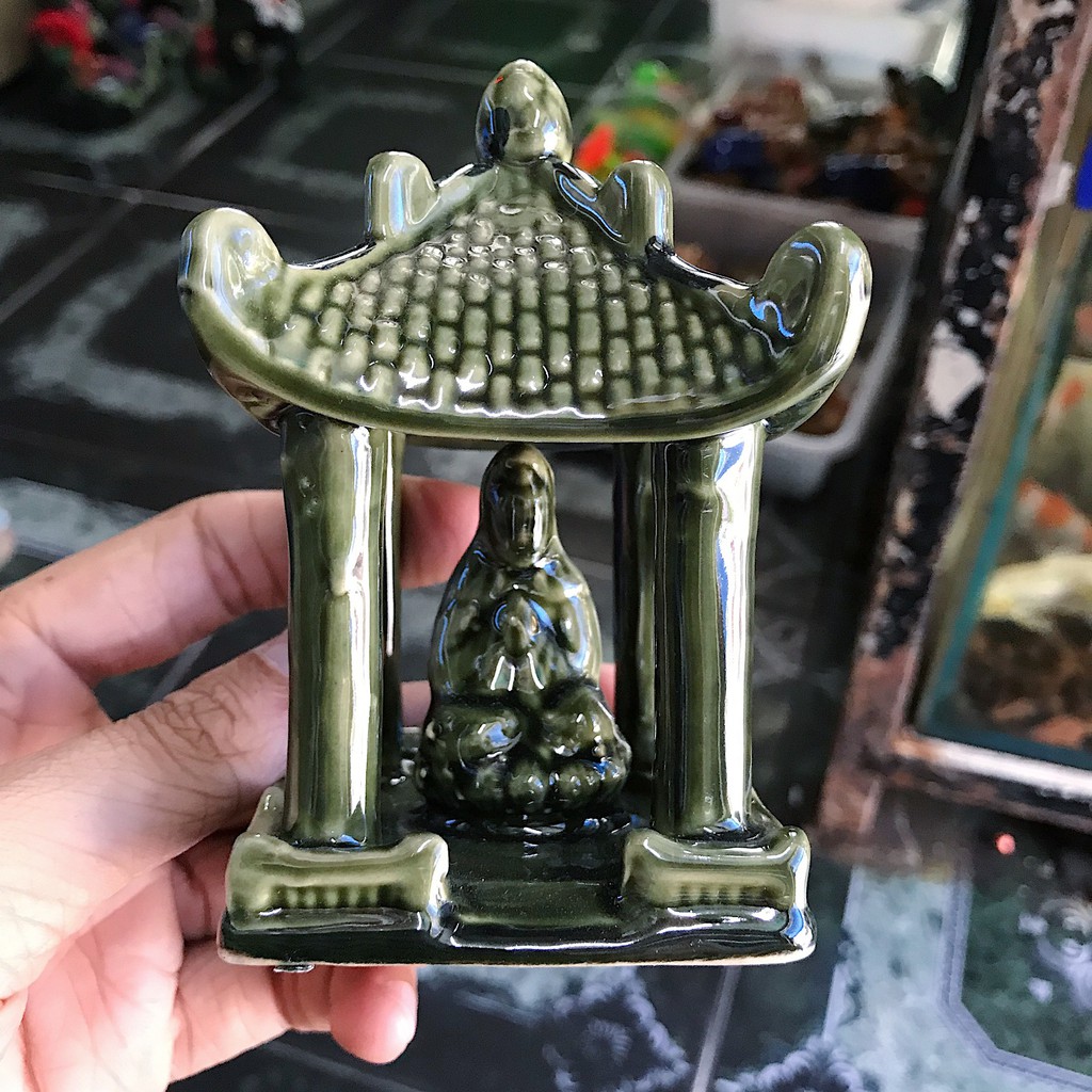 MẸ QUAN ÂM TRANG TRÍ HỒ CÁ NON BỘ DÀI RỘNG 7CM CAO 9CM