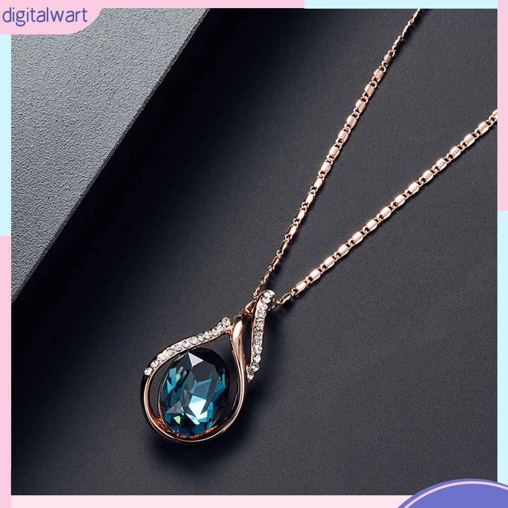 Set Vòng cổ Và Đôi Khuyên Tai Đính Đá Thời Trang Thanh Lịch Dành Cho Nữ