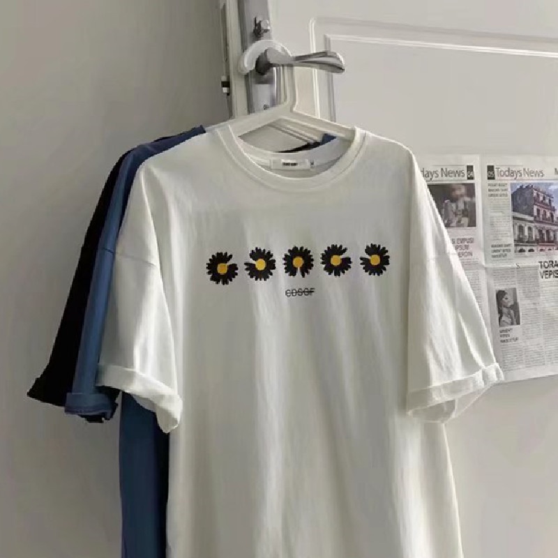 Áo Thun Dáng Rộng In Họa Tiết Hoạt Hình Phong Cách Hip Hop Hàn Quốc Thời Trang Cho Nam Và Nữ