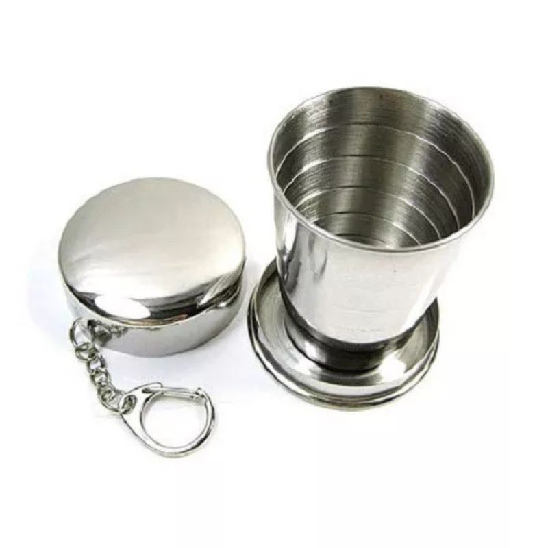 FreeshipMAX] Cốc inox cá nhân gấp gọn sáng tạo, ly uống nước du lịch gấp gọn siêu tiện dụng