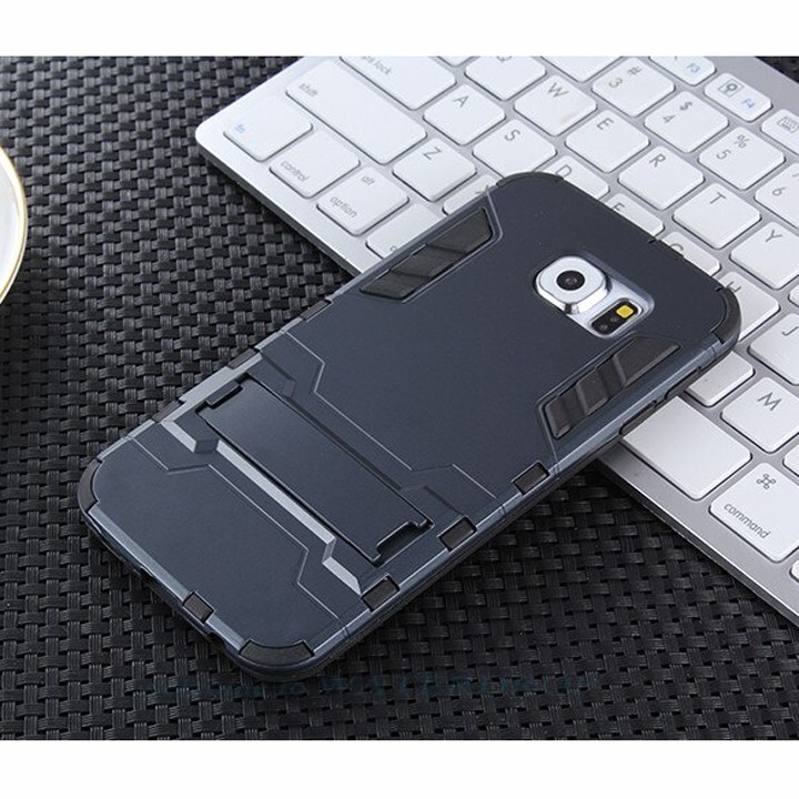 [Hàng mới về] Ốp lưng chống sốc Iron man dành cho Samsung Galaxy S6 có chân dựng máy