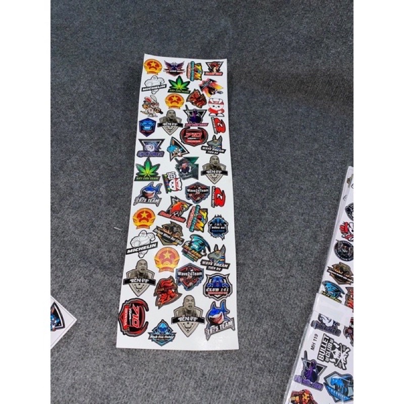 [ Giá 1 Bảng ] Tem Clup, Tem cảnh báo, Tem doremonn, Tem chế ....mẫu mới