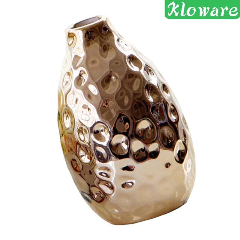 Bình Hoa Bằng Gốm Sứ Màu Vàng Đồng Sang Trọng Dùng Trang Trí Bàn Phong Cách 1