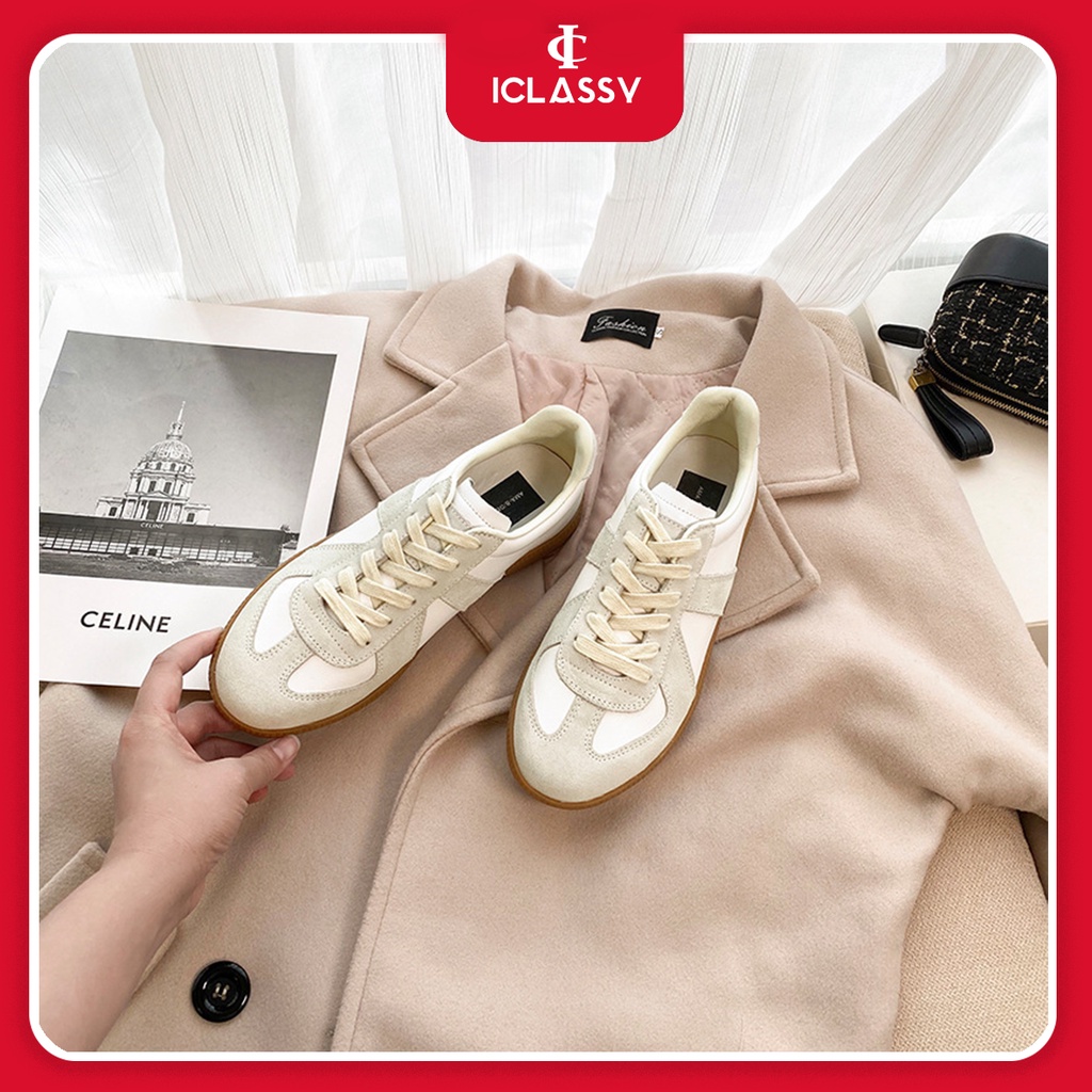 Giày Thể Thao Vintage, Giày Ulzzang Nữ Chất Da Lộn Siêu Nhẹ Đế Độn 2cm Hàn Quốc, Street Style - Iclassy_shoes