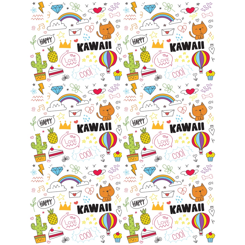 Giấy gói quà gói hàng bao tập cute dễ thương by Rimmiel A4