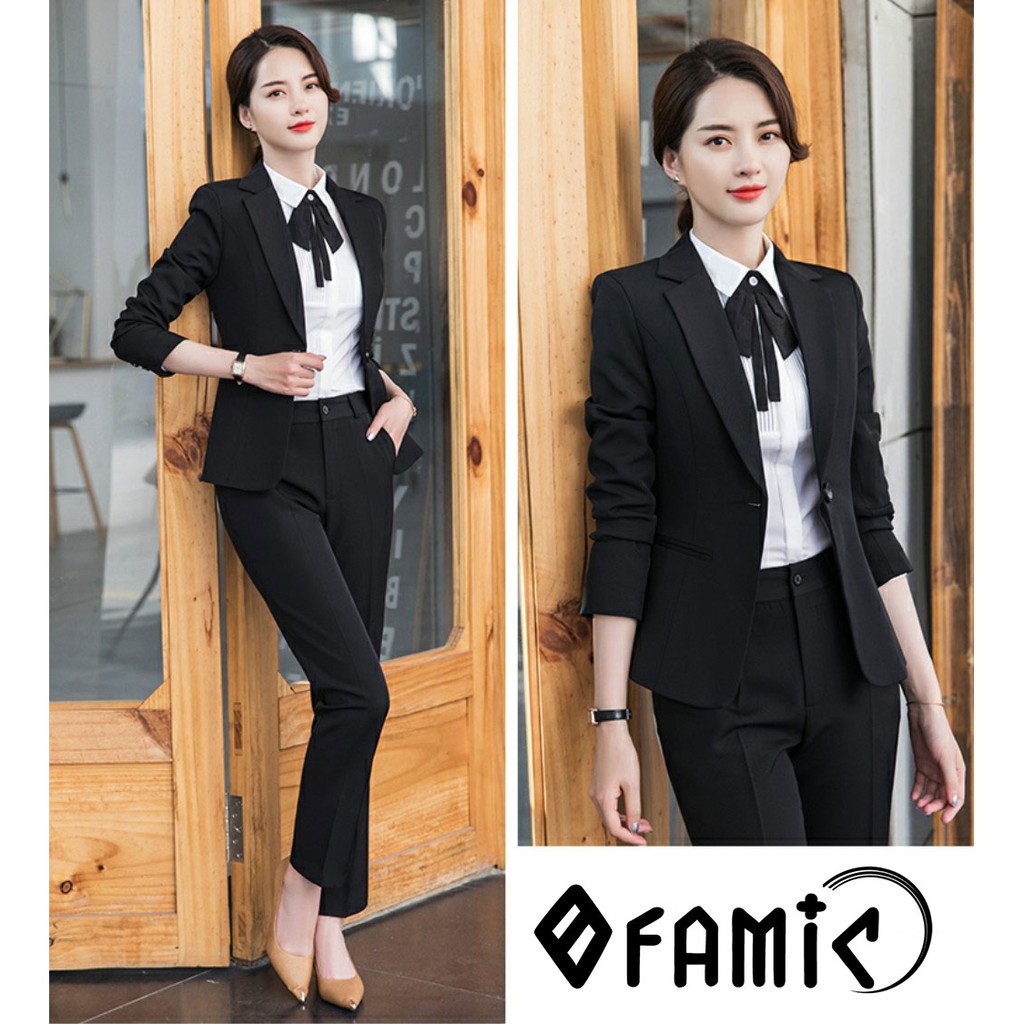 Bộ Vest Nữ ❤️𝑭𝑹𝑬𝑬𝑺𝑯𝑰𝑷❤️ Giảm 5K khi nhập mã [ AO BLAZER ] Vest Công Sở Hàn Quốc Gồm Áo Vest Quần Dài