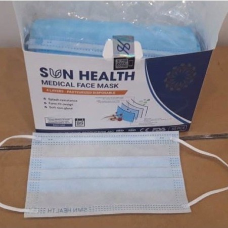 Hộp 50 cái khẩu trang y tế 4 lớp giấy kháng khuẩn | BigBuy360 - bigbuy360.vn