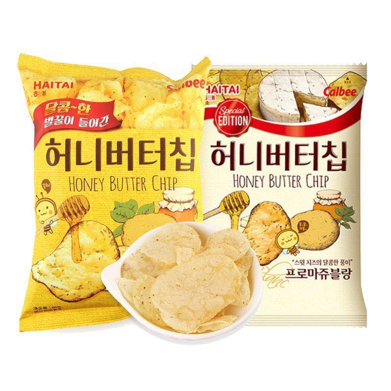 Snack khoai tây bơ mật ong honey butter chip Hàn Quốc